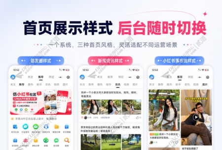 Discuz!X5仿小红书社区 APP+小程序双端